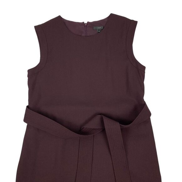 J. Crew Women's Italian Wool Crepe Belted Dress size 10 - Picture 3 of 9